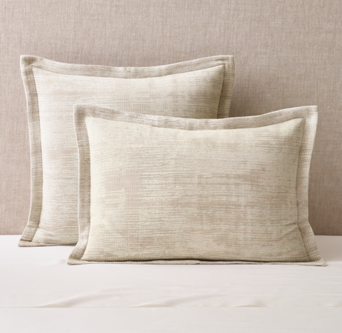 Front view of Brushstroke Jacquard Cotton-Wool Sham  