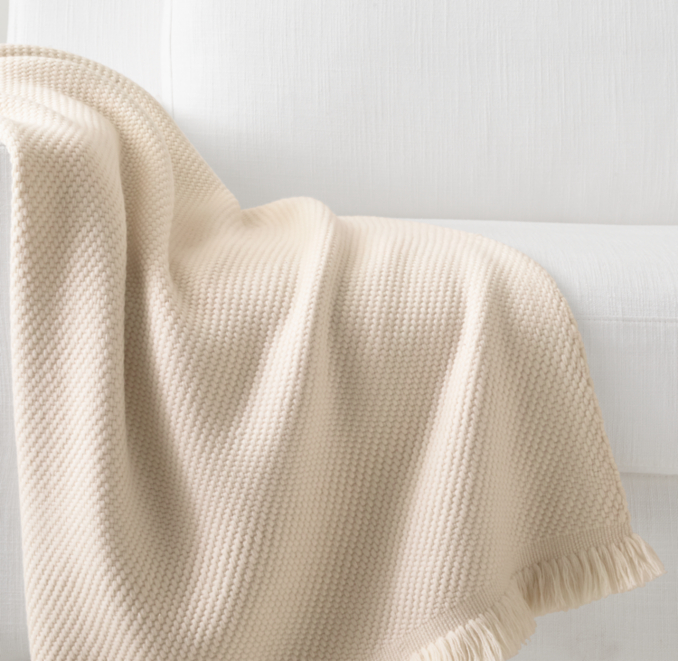 Nepalese Handwoven Cashmere & Yak Wool Throw | RH