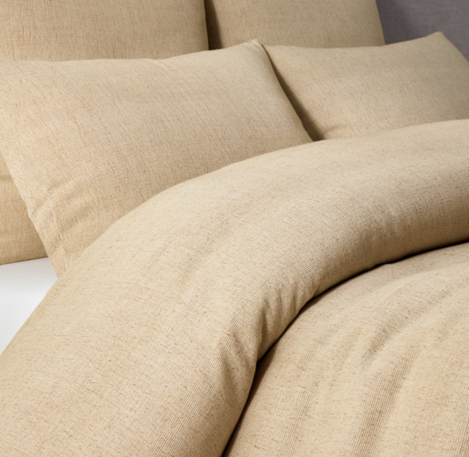 Naya Striated Silk & Wool Duvet Cover