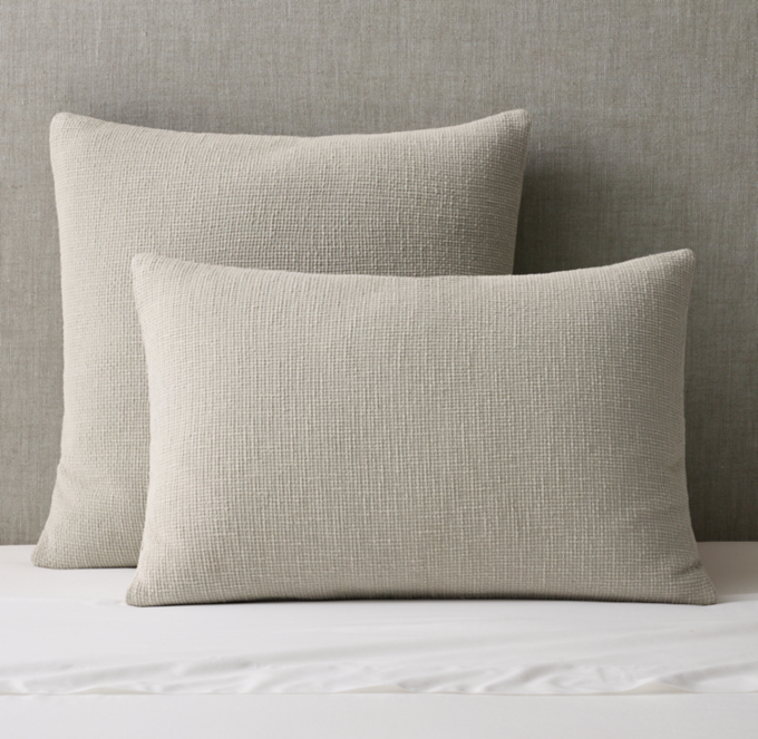 Front view of Cross Weave Cotton-Linen Sham 