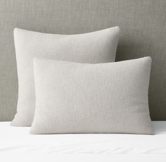 Front view of Cross Weave Cotton-Linen Sham 