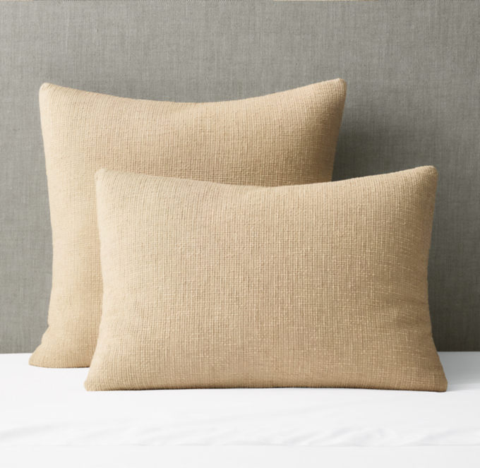 Front view of Cross Weave Cotton-Linen Sham 