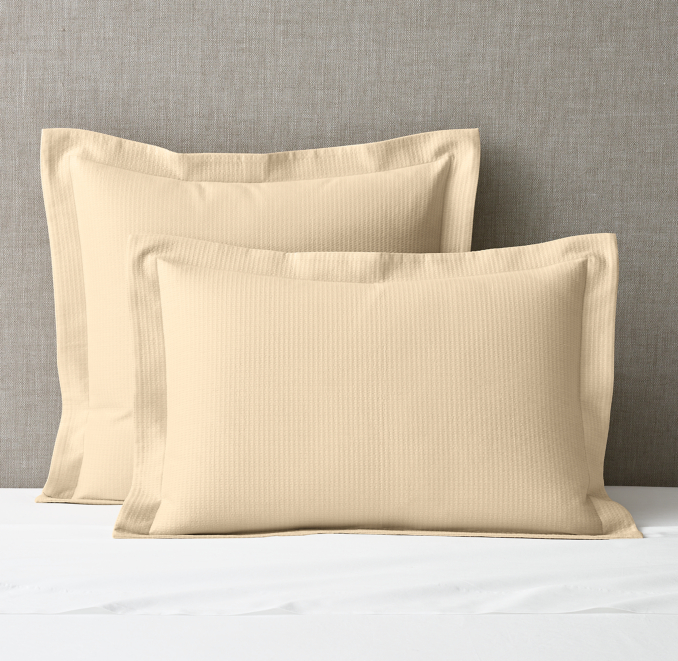 Front view of Silk-Stitch Cotton Jacquard Sham 