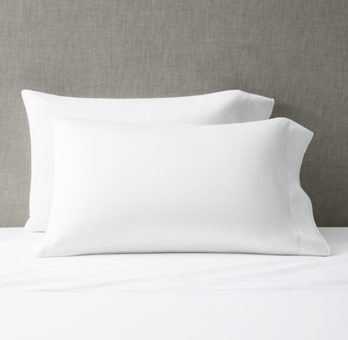 Front view of Italian Framed Sateen Pillowcases (Set Of 2)  