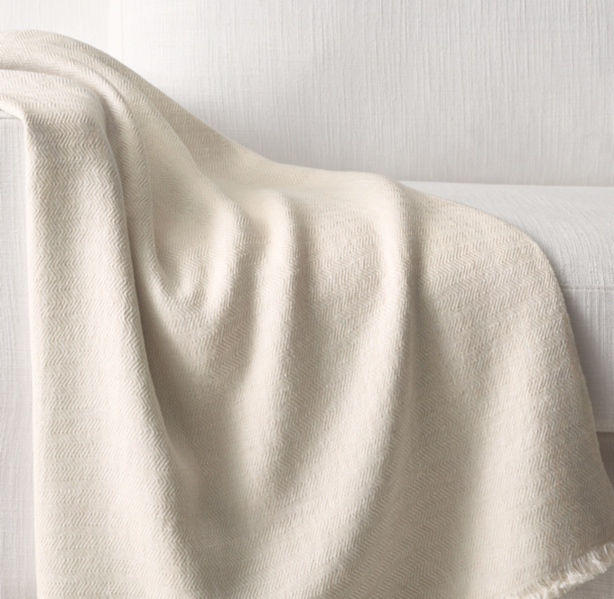 Nepalese Mélange Linen, Silk & Cashmere Throw