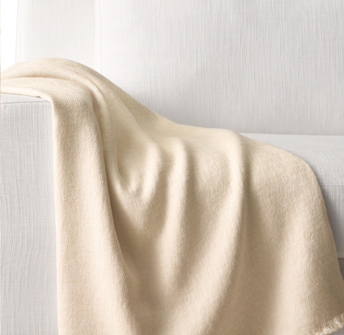 Nepalese Mélange Linen, Silk & Cashmere Throw