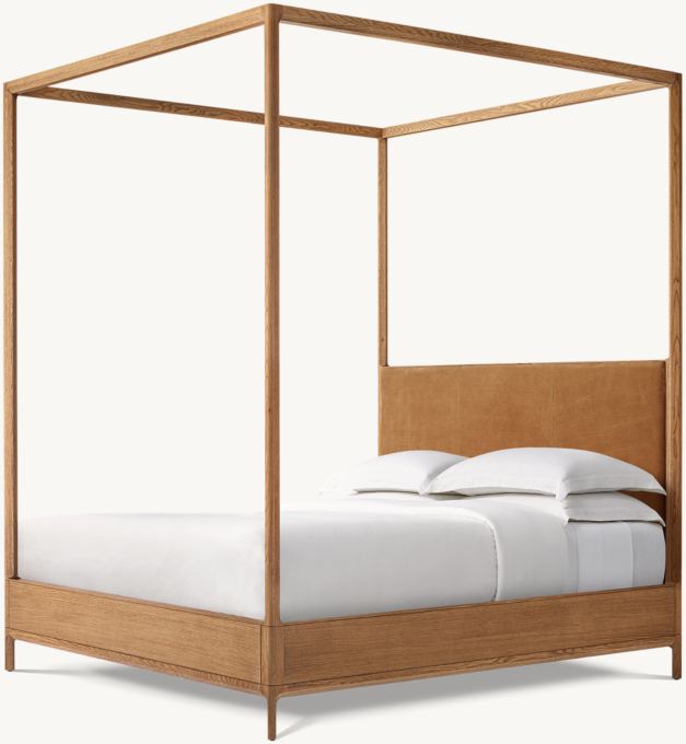 Padua Leather Canopy Bed