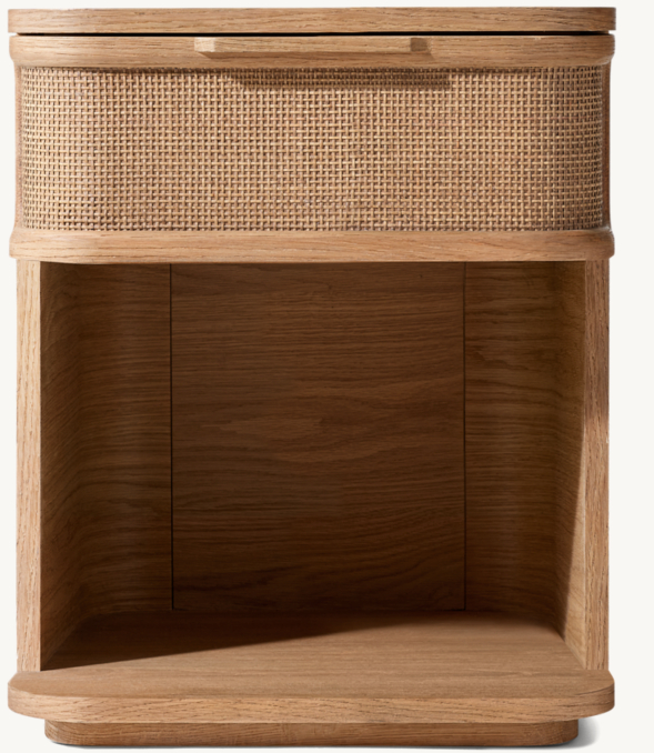20" nightstand shown in Natural Oak/Cane.