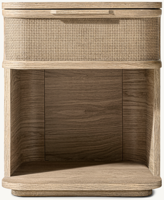 20" nightstand shown in Greige Oak/Cane.