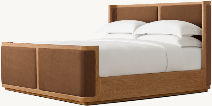 Trieste Leather Shelter Bed with Footboard