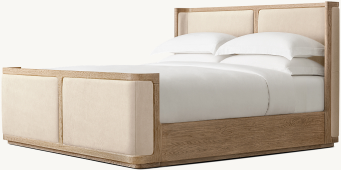 Trieste Leather Shelter Bed with Footboard