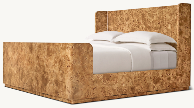 Belmont Burl Shelter Bed with Footboard