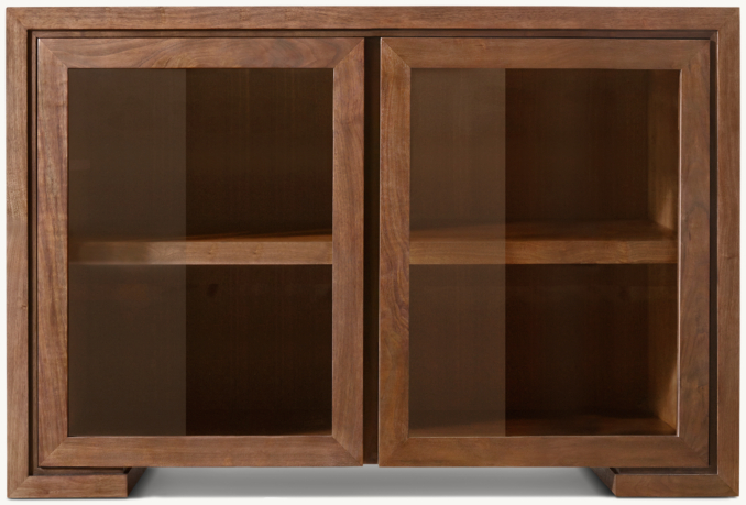 Front view of Enzo Glass Double-Door Sideboard 