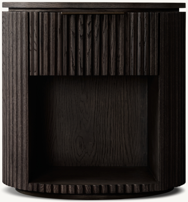 20&#34; nightstand shown in Black Oak.