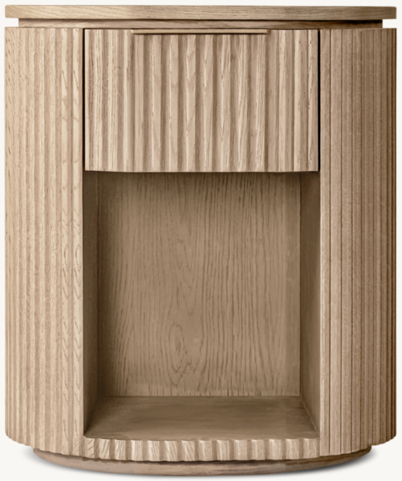 20" nightstand shown in Greige Oak/Champagne.