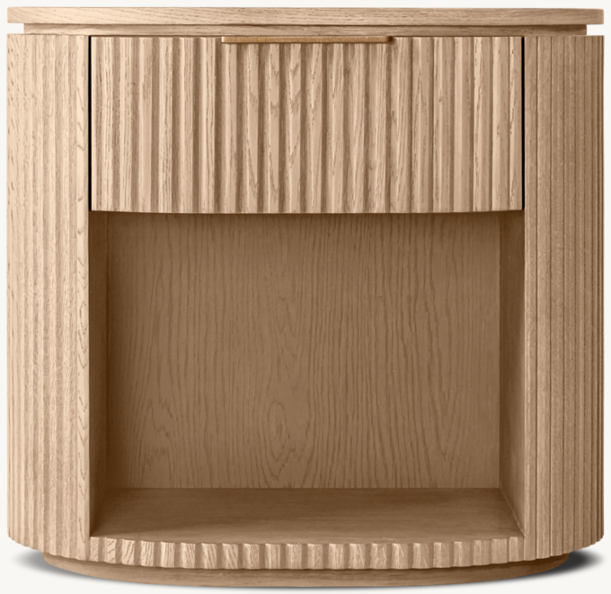 66cm nightstand shown in Light Oak/Brass.