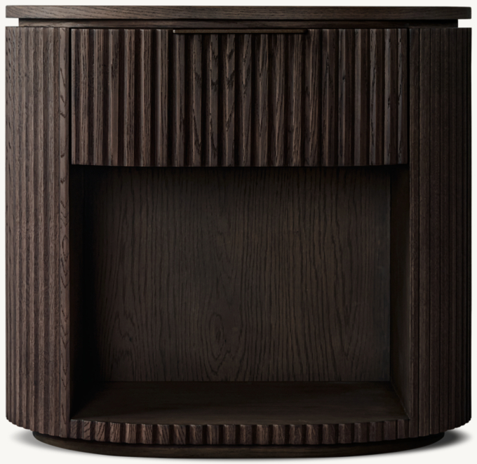 26&#34; nightstand shown in Black Oak/Bronze.