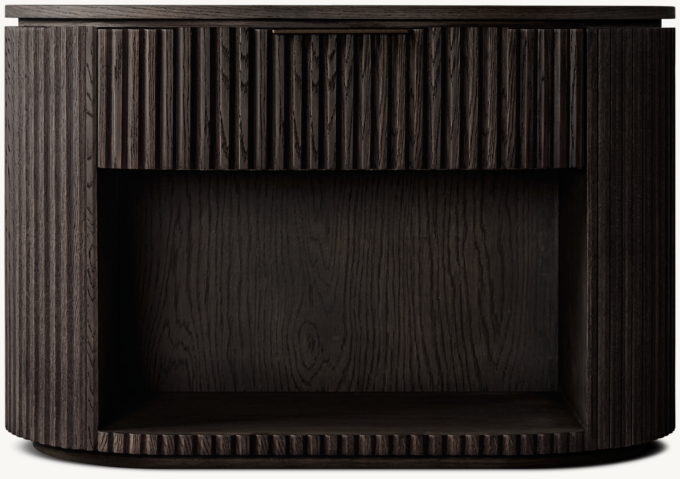 38&#34; nightstand shown in Black Oak/Bronze.