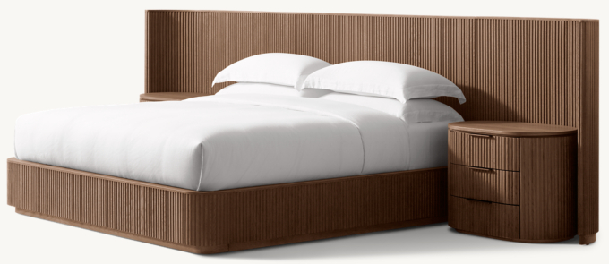 Byron Extended Shelter Bed with Closed Nightstands