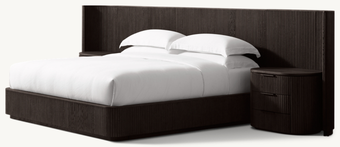 Byron Extended Shelter Bed with Closed Nightstands