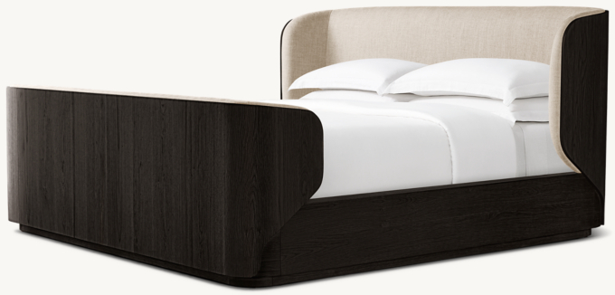 Madero Wood & Fabric Shelter Bed with Footboard