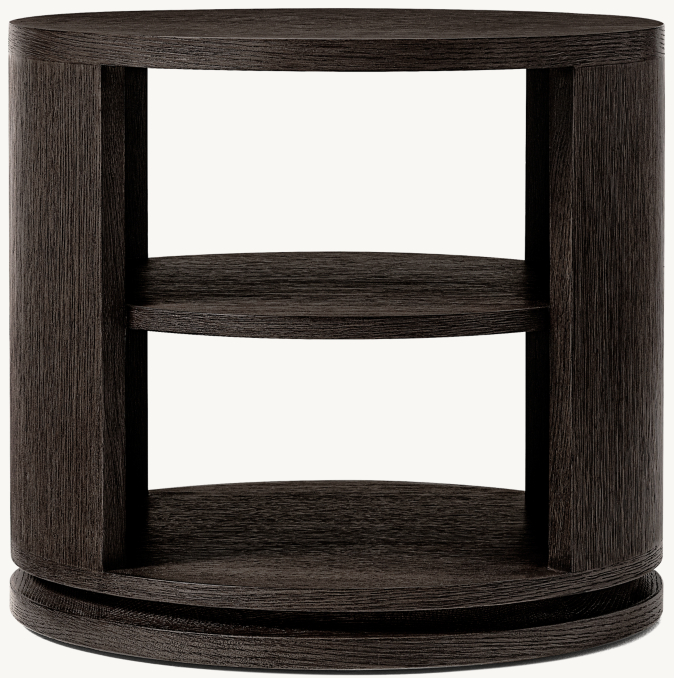 Front view of Ligné Open Round Side Table 
