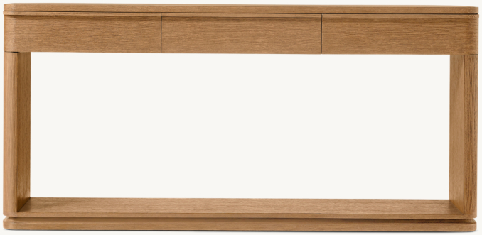 72" console table shown in Natural Brushed Oak.