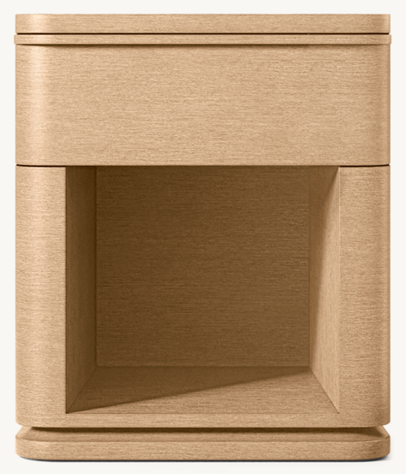 51cm nightstand shown in Light Brushed Oak.