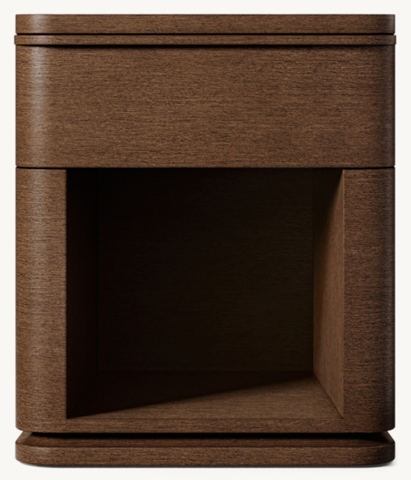 51cm nightstand shown in Brown Oak.