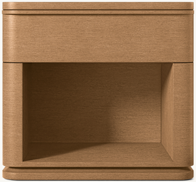 66cm nightstand shown in Natural Brushed Oak.