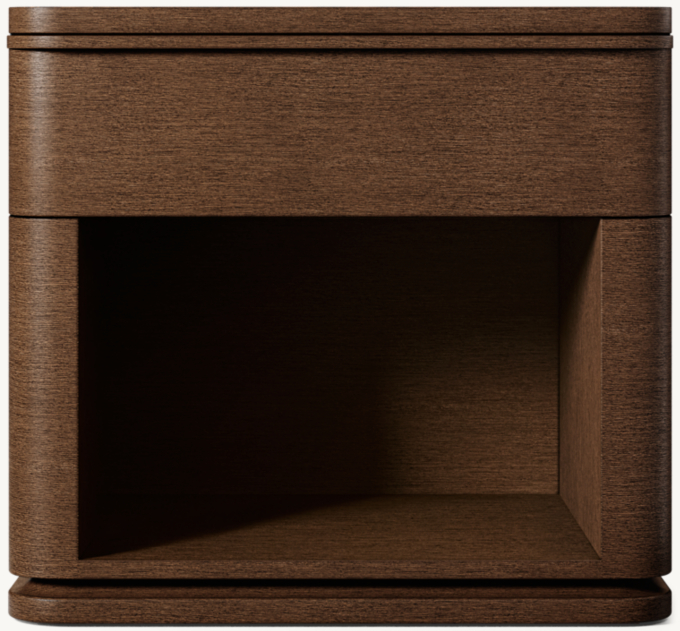 66cm nightstand shown in Brown Brushed Oak.