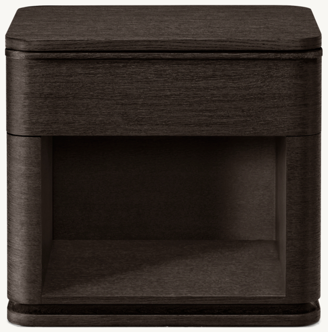 81cm nightstand shown in Black Brushed Oak.