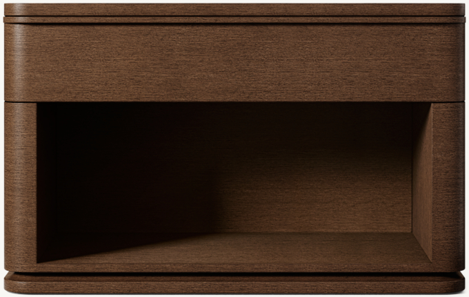 97cm nightstand shown in Brown Oak.