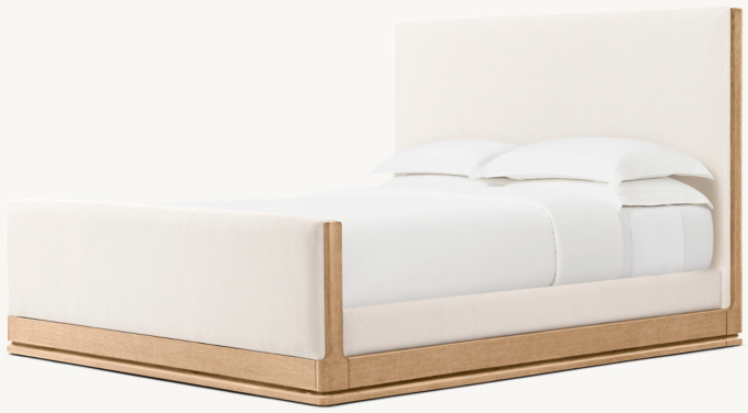 Ligné Fabric Panel bed with Footboard