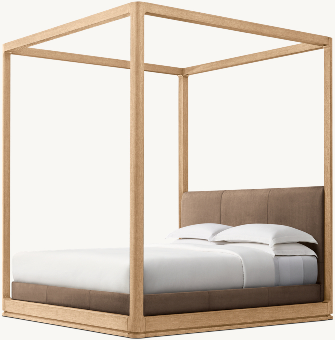 Ligné Leather Canopy Bed