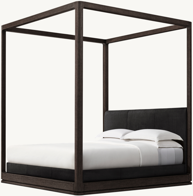 Ligné Leather Canopy Bed