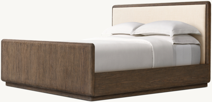 Ciro Fabric Panel bed with Footboard