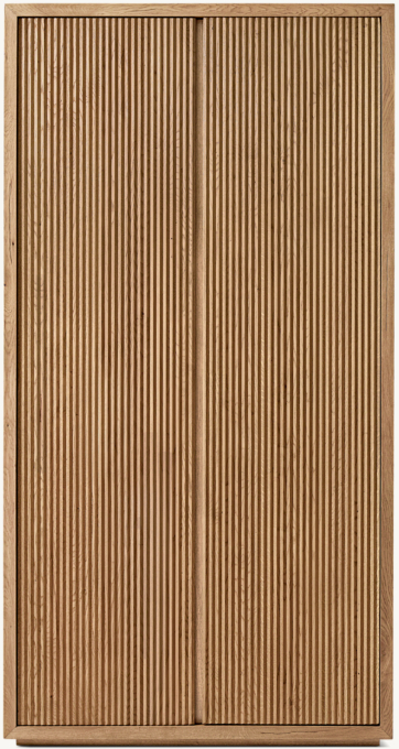 Reclaimed Oak Reeded Cabinet