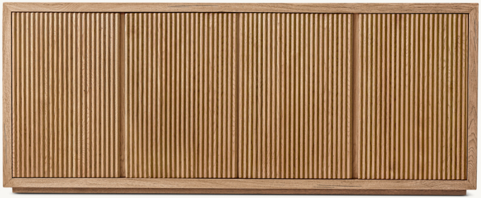 Reclaimed Oak Reeded 4-door Sideboard