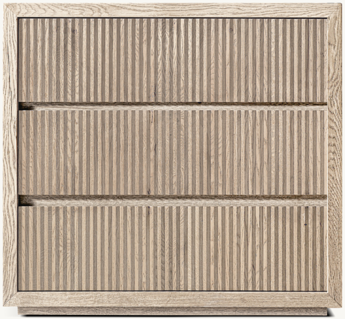 Reclaimed Oak Reeded Single Vanity Base | RH