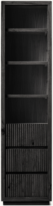 Reclaimed Oak Reeded Bath Cabinet