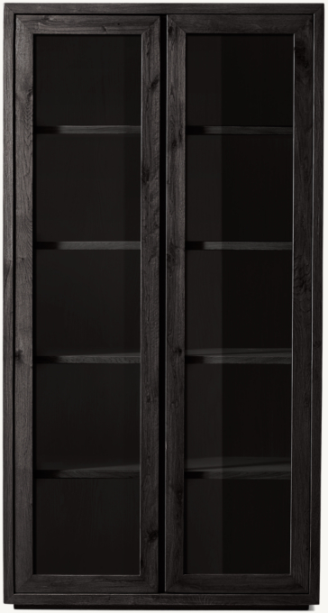 Reclaimed Oak Thin Frame Glass Cabinet
