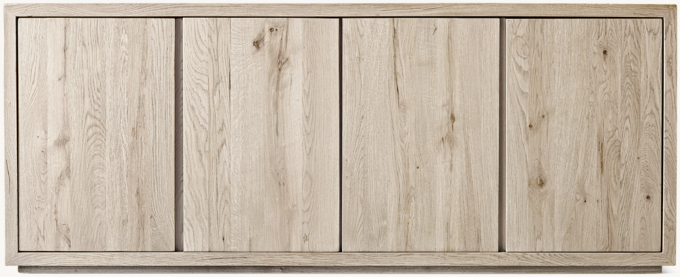 Reclaimed Oak Thin Frame 4-door Media Console