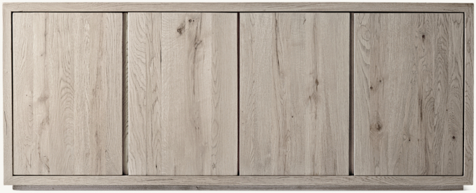 Reclaimed Oak Thin Frame 4-door Media Console
