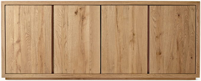 Reclaimed Oak Thin Frame 4-door Media Console