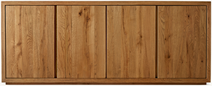 Reclaimed Oak Thin Frame 4-door Media Console