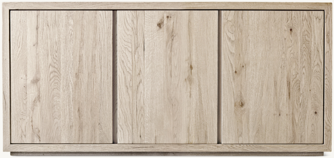 Reclaimed Oak Thin Frame Triple-door Media Console