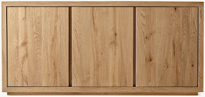 Reclaimed Oak Thin Frame Triple-door Media Console