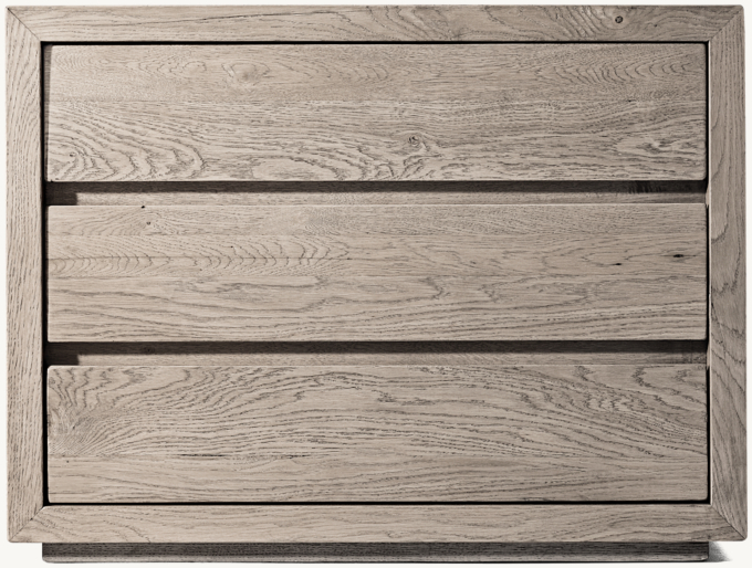Reclaimed Oak Thin Frame Closed Nightstand