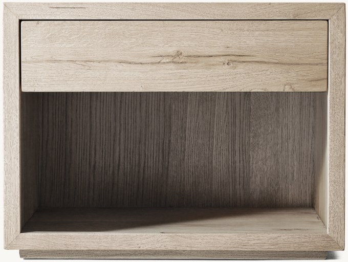 Reclaimed Oak Thin Frame Open Nightstand